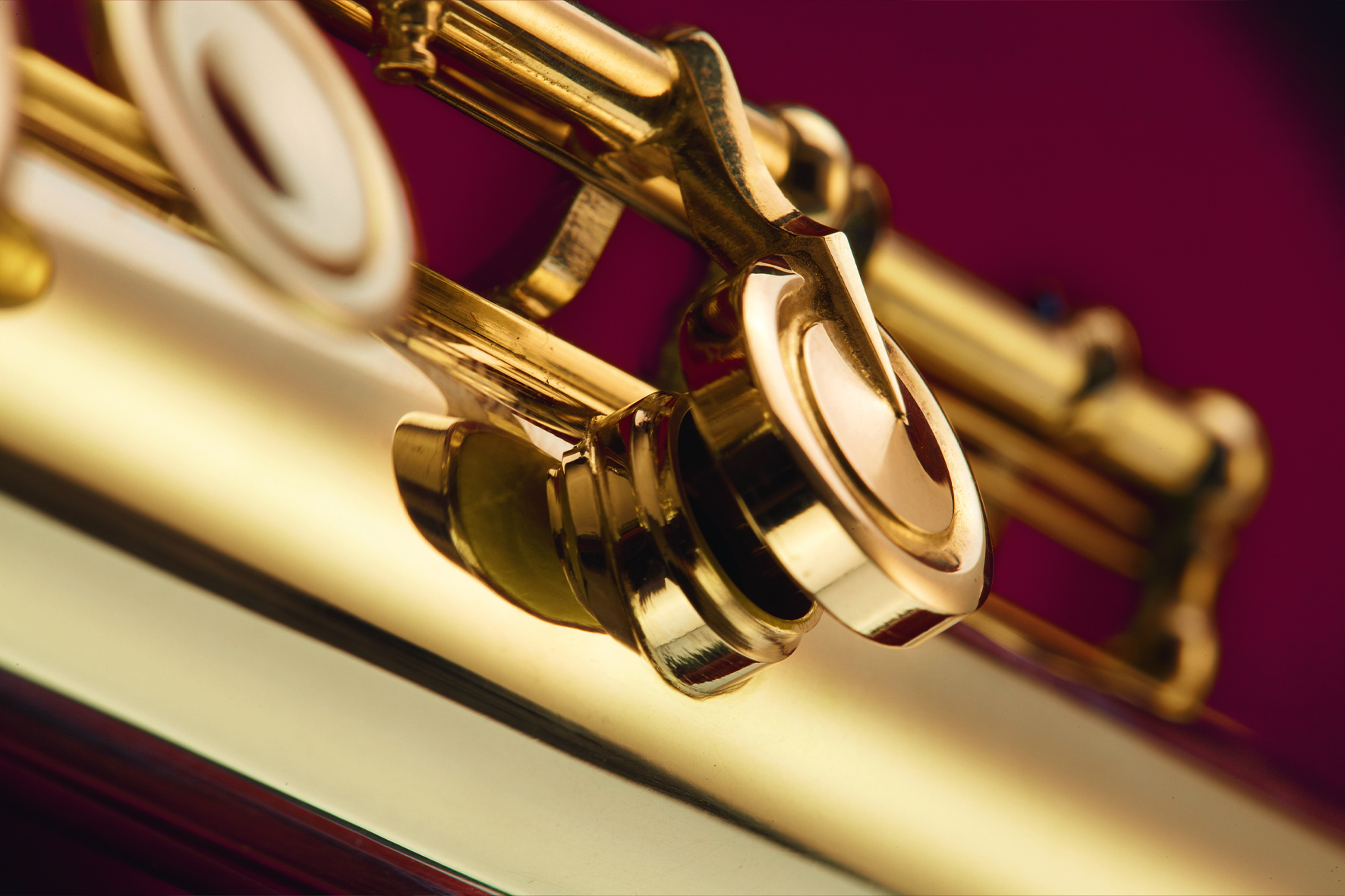 Flöte Gold 18ct von Bernhard Hammig, Kunstwerkstätte, Böhmflötenbau