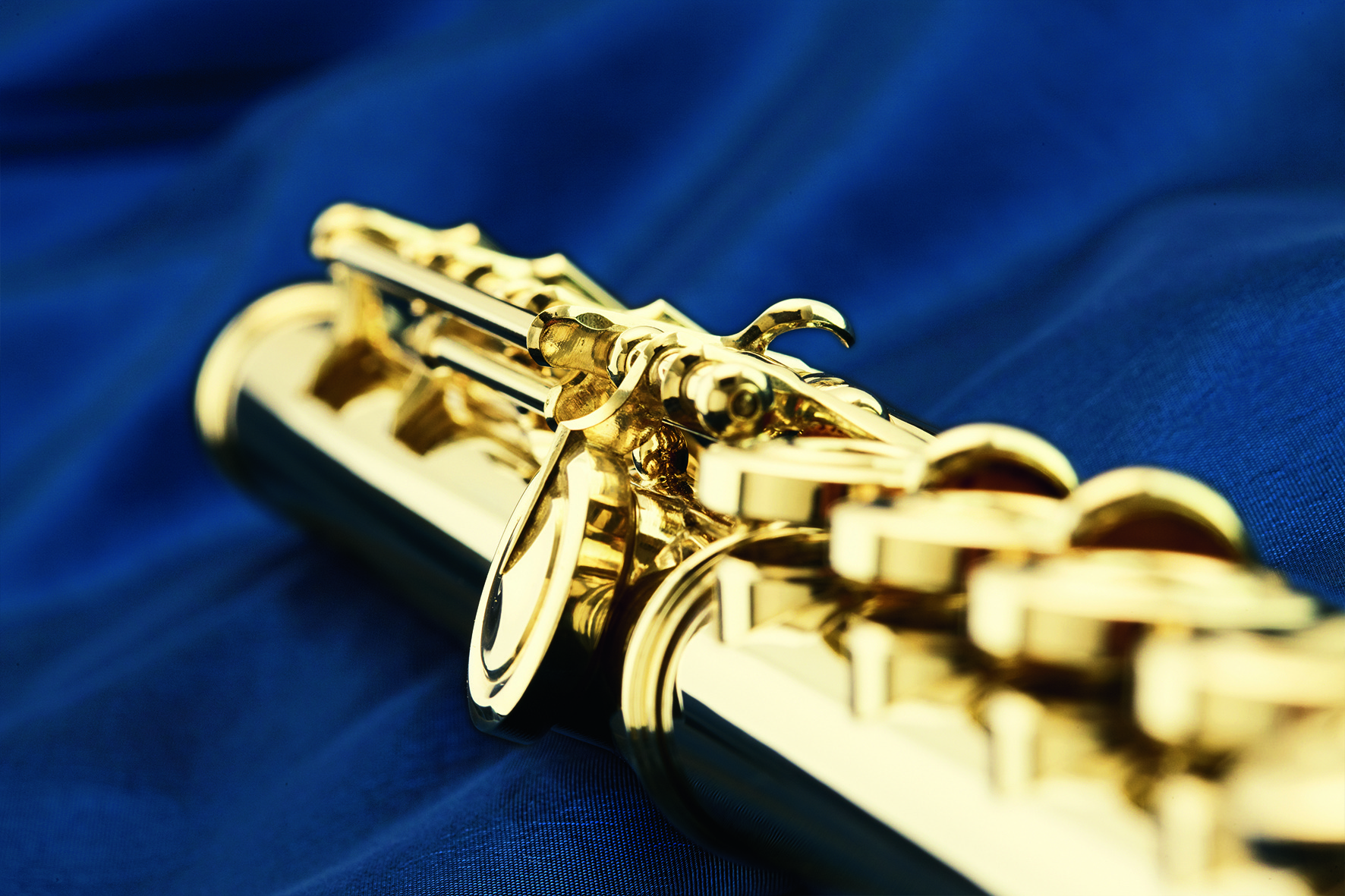 Flöte Gold 9ct von Bernhard Hammig, Kunstwerkstätte, Böhmflötenbau